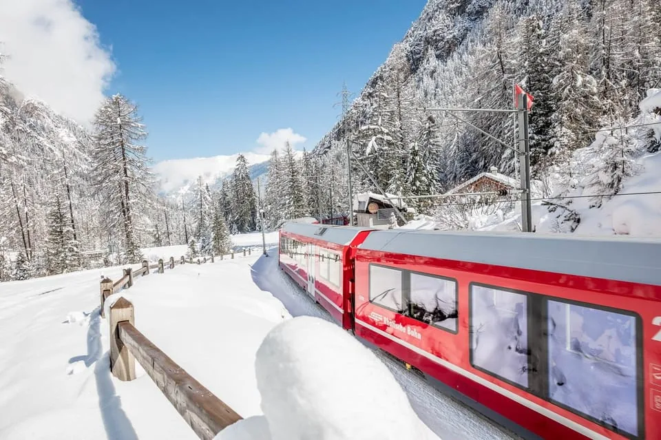 Guided Bernina Express tour from Milan